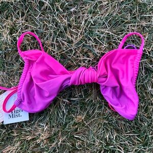 Tiger Mist Ombré Backless Strappy Rave Festival Bikini Swim Swimsuit Tie Top NEW